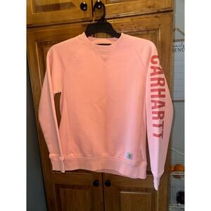 Carhartt Women's Relaxed Fit Block Logo Sleeve Graphic Sweatshirt, size S